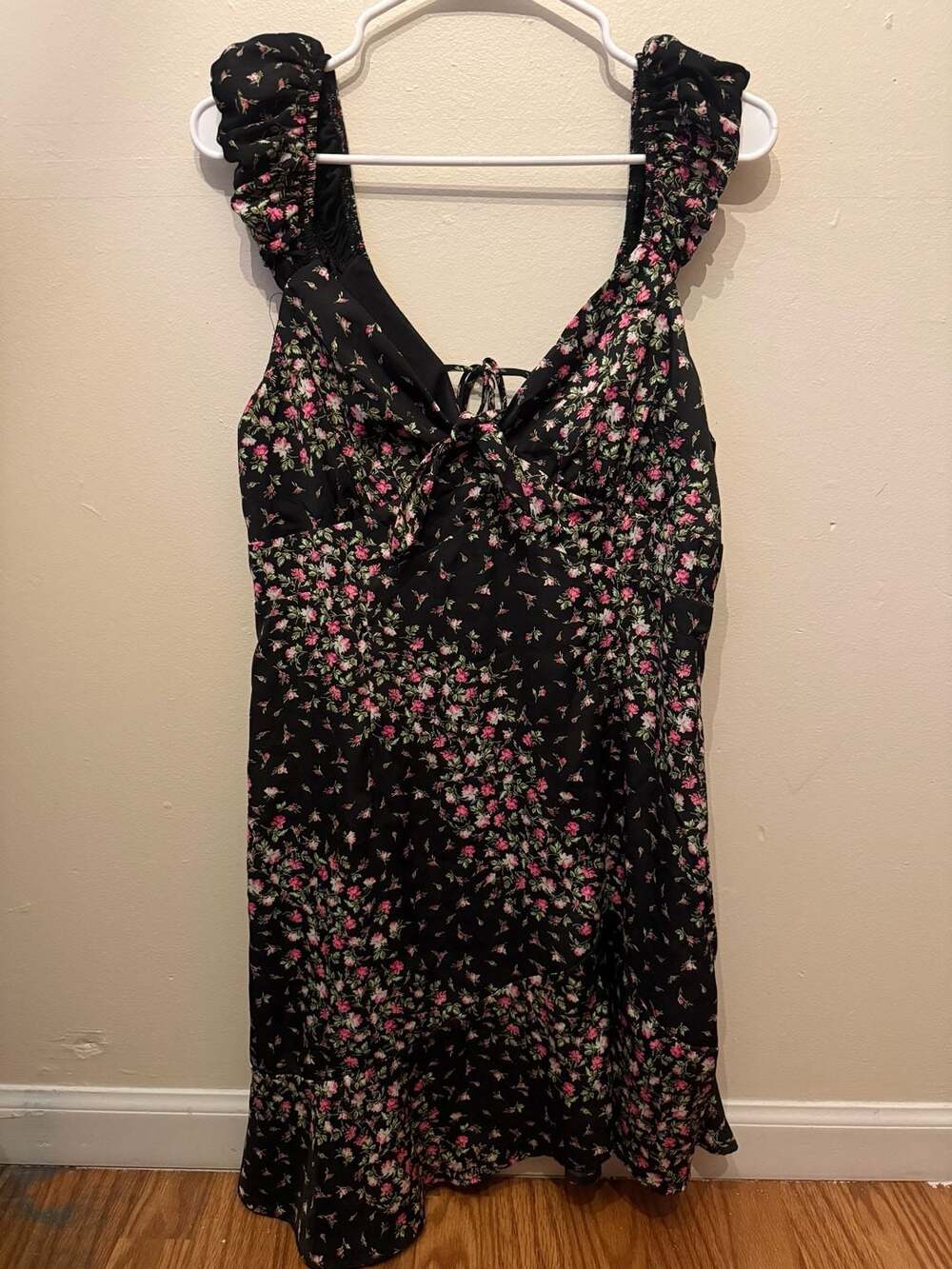 Francesca’s Asymmetrical Floral Mini Dress